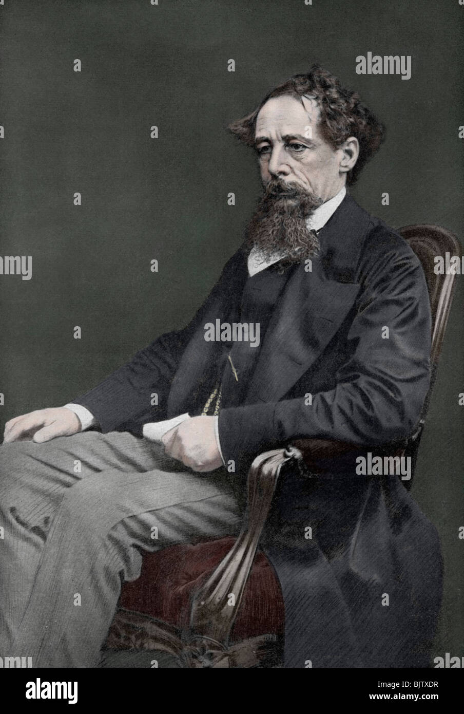 Charles Dickens, 19. Jahrhundert englischer Autor, (1910). Artist: Unbekannt Stockfoto