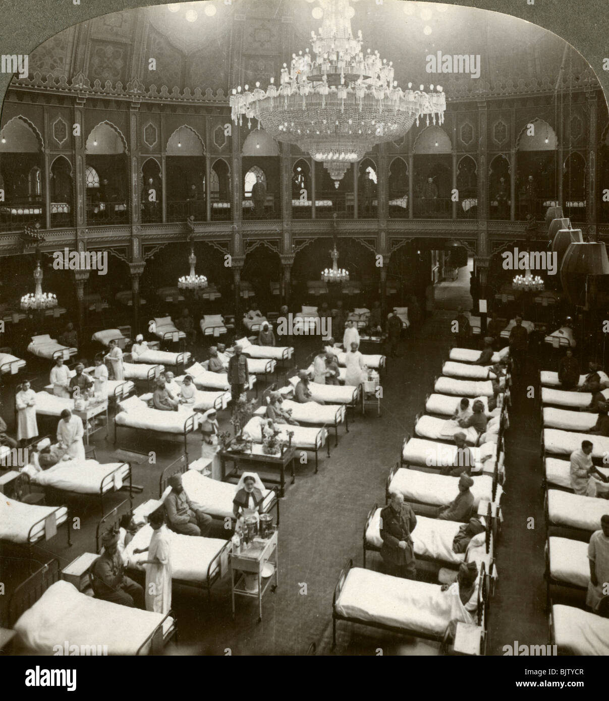 Innenraum der geräumigen Krankenhaus in Brighton, Sussex, Weltkrieg I, 1914-1918. Artist: Realistische Reisen Verlage Stockfoto