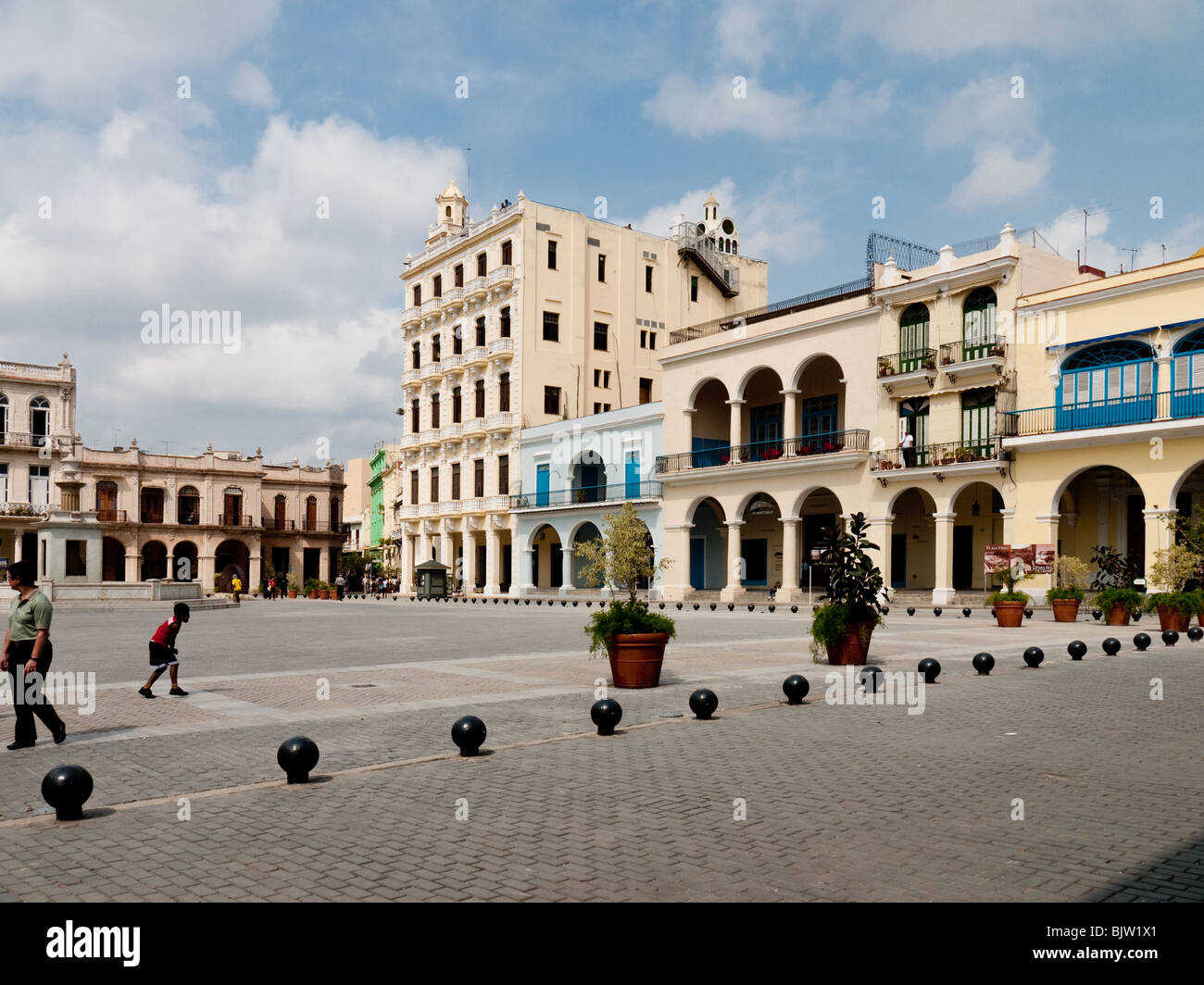 Kolonialarchitektur in Havanna (Habana) Old Town Plaza, Kuba Stockfoto