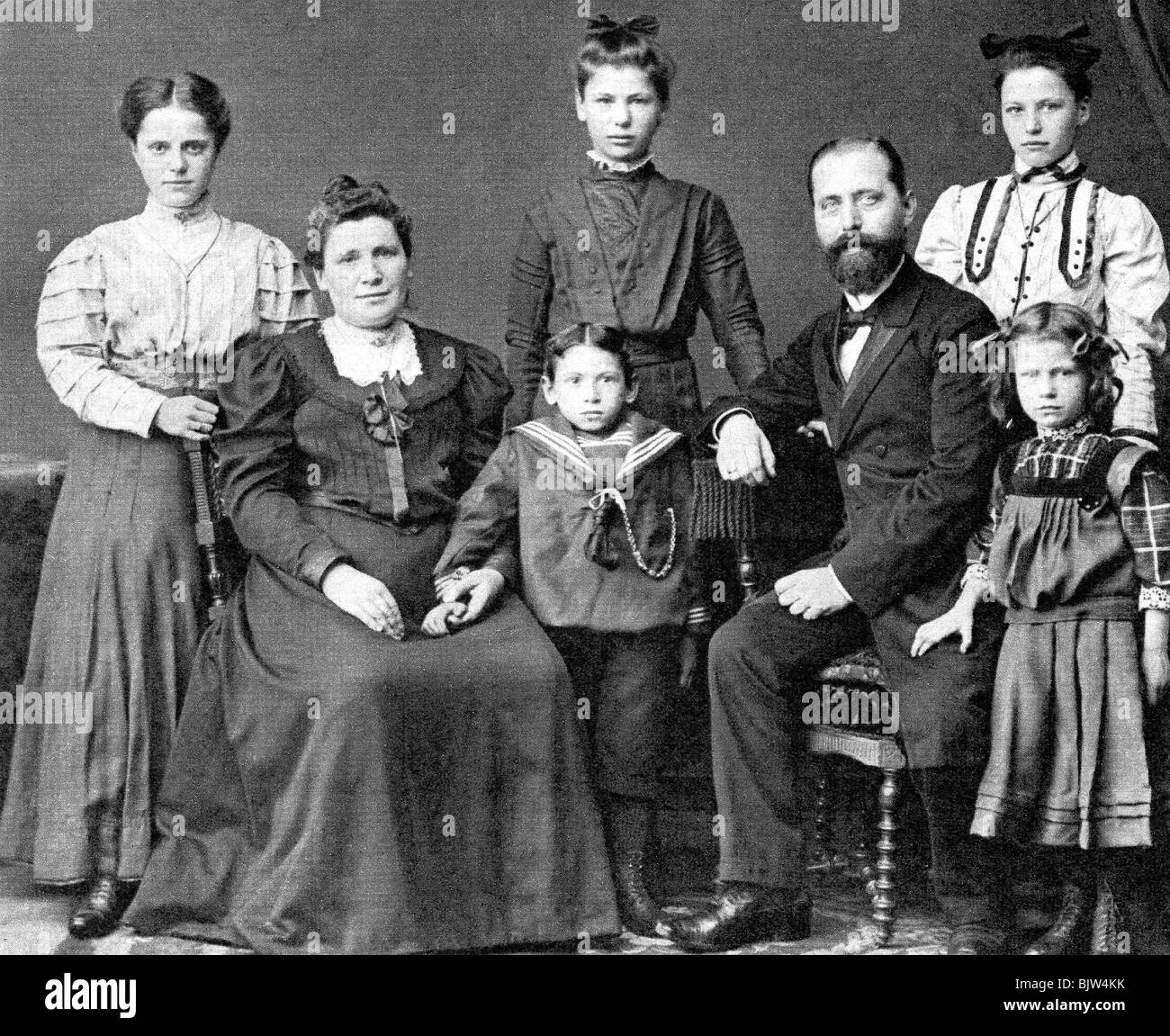 Menschen, Familie, Großfamilie, Gruppenbild, 1902, Stockfoto