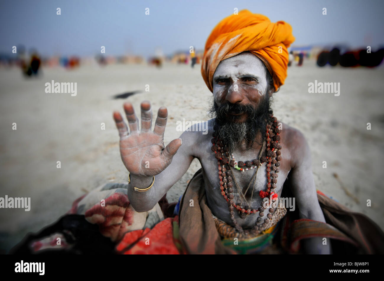 Hinduistischen heiligen Mann (Sadhu) Stockfoto