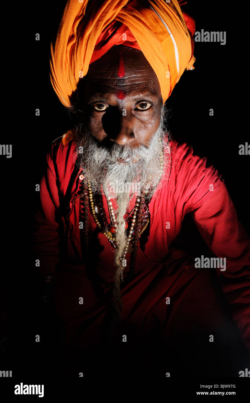 Sadhu - ein Hindu heilige Mann in Indien Stockfoto