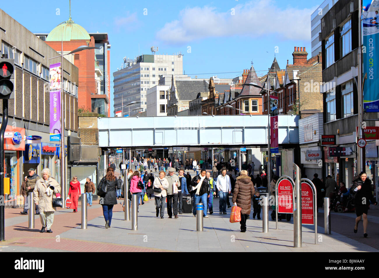 Southend auf Meer Stadt Zentrum hohe Straße Essex England uk gb Stockfoto