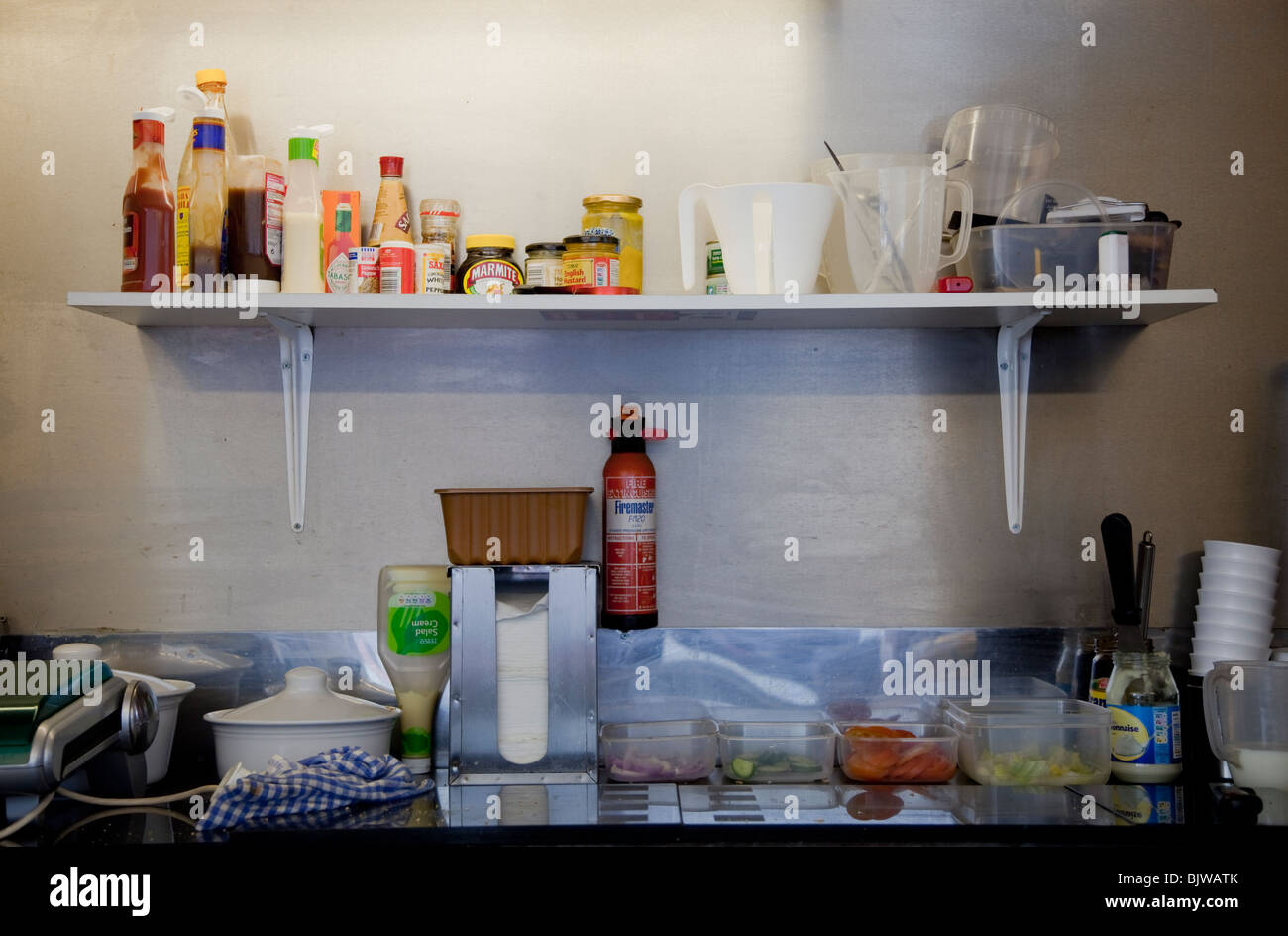 Straßencafé Küche UK Stockfoto