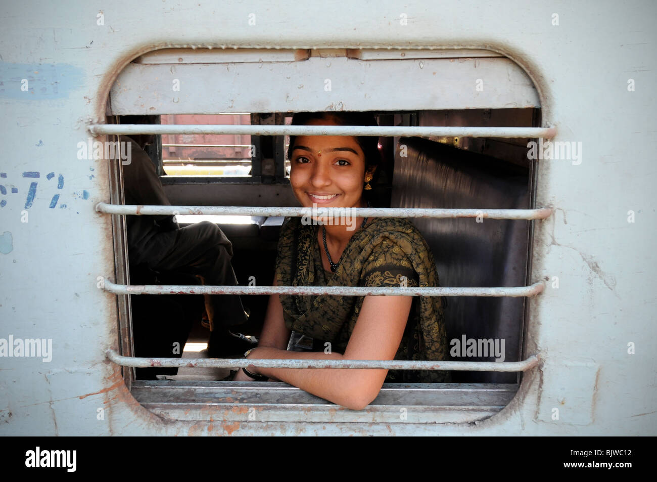 Zugreisen in Indien Stockfoto
