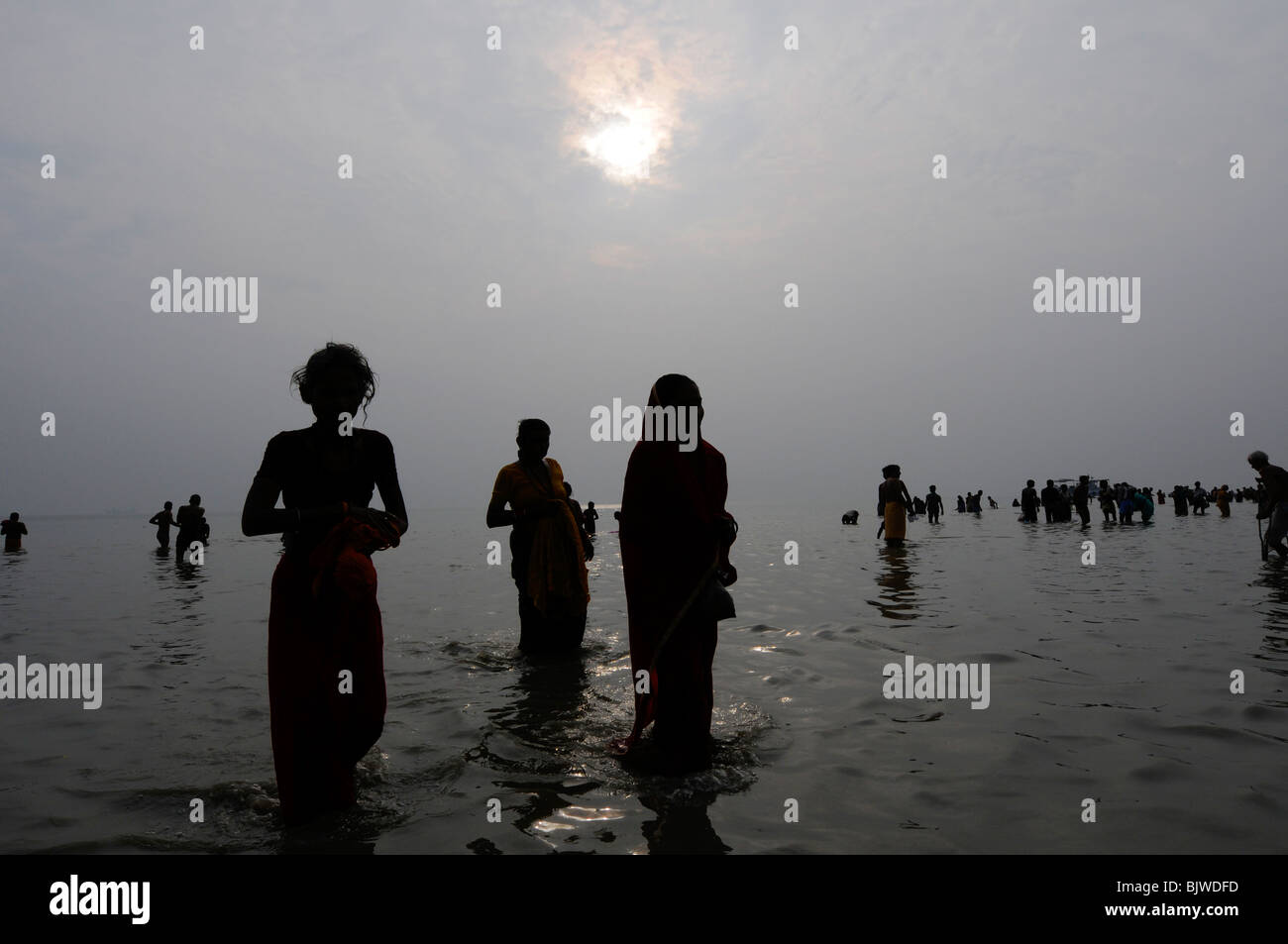 Ganga Sagar Mela Festival in Westbengalen, Indien Stockfoto