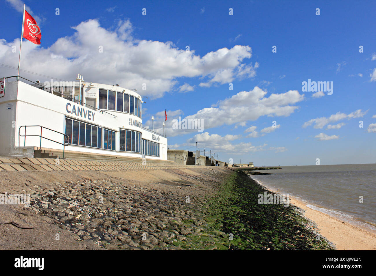 Labworth Café Canvey Island Fluss Themse-Mündung England uk gb Stockfoto