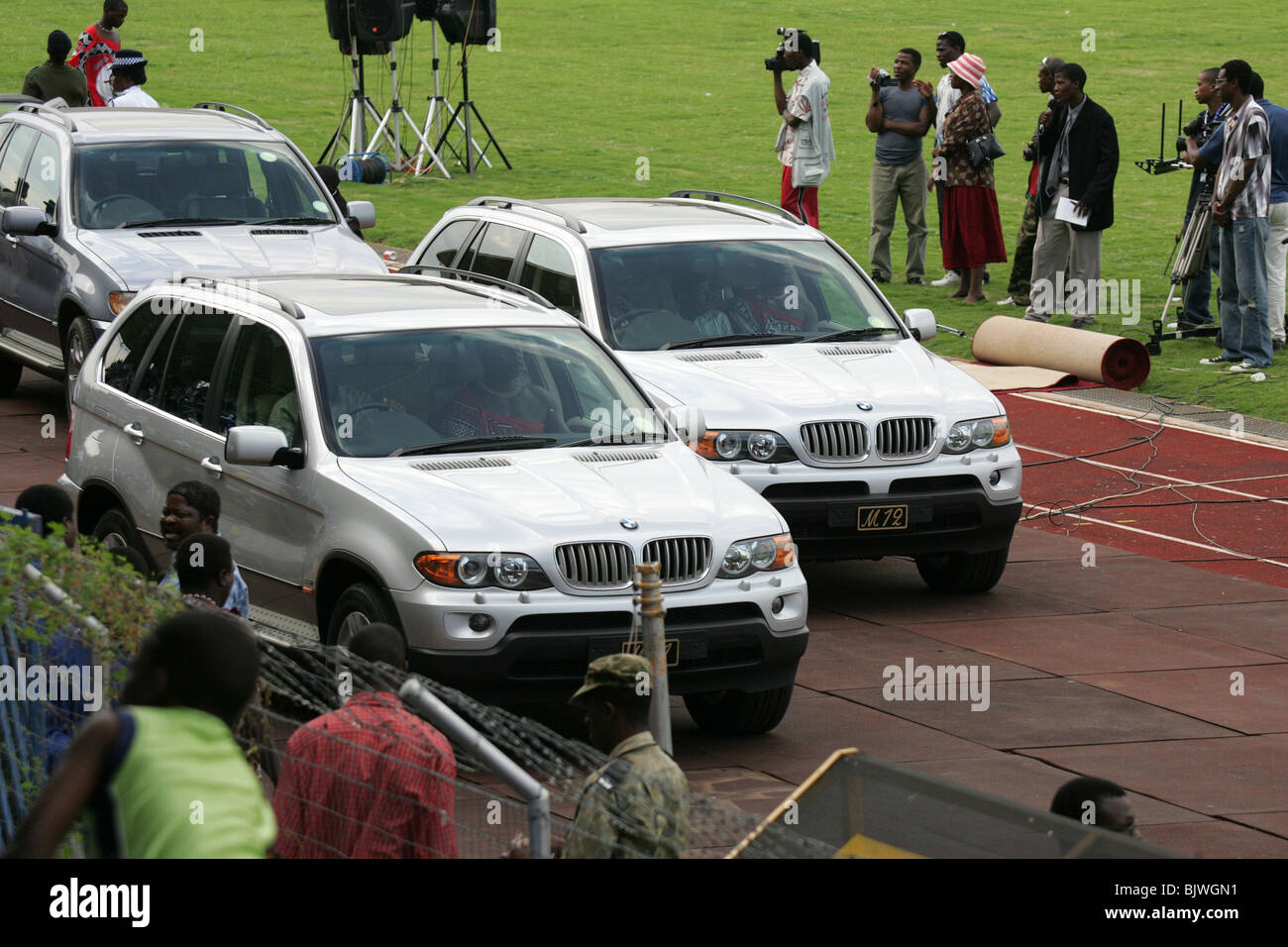 Mswati III, der König von Swasiland und Leiter der Swazi Königsfamilie. Stockfoto