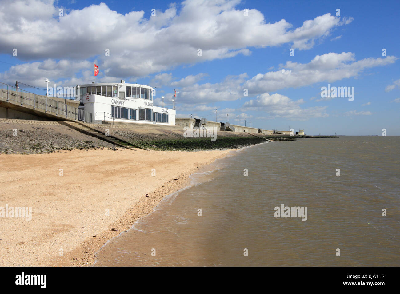 Labworth Café Canvey Island Fluss Themse-Mündung England uk gb Stockfoto