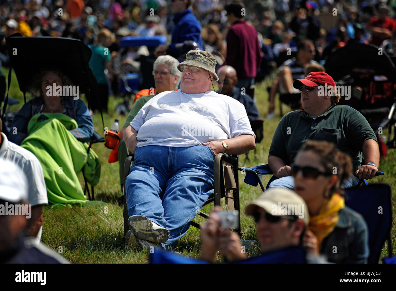 Übergewichtige Männer Stockfoto