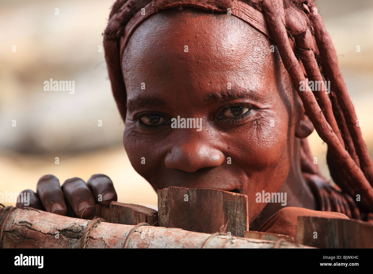 Himba-Indianerin Stockfoto