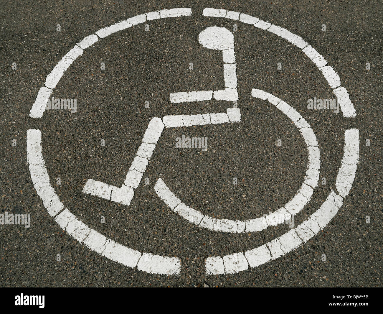 Behindertengerechter Zugang Zeichen Stockfoto
