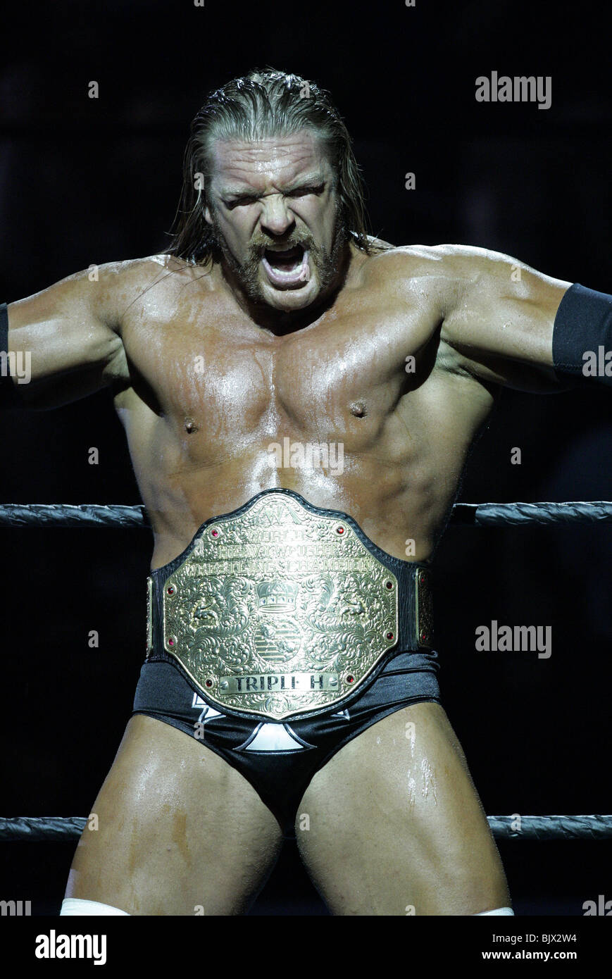 TRIPLE H WRESTLEMANIA 21 GOES HOLLYWOOD STAPLES CENTER in LOS ANGELES USA 3. April 2005 Stockfoto