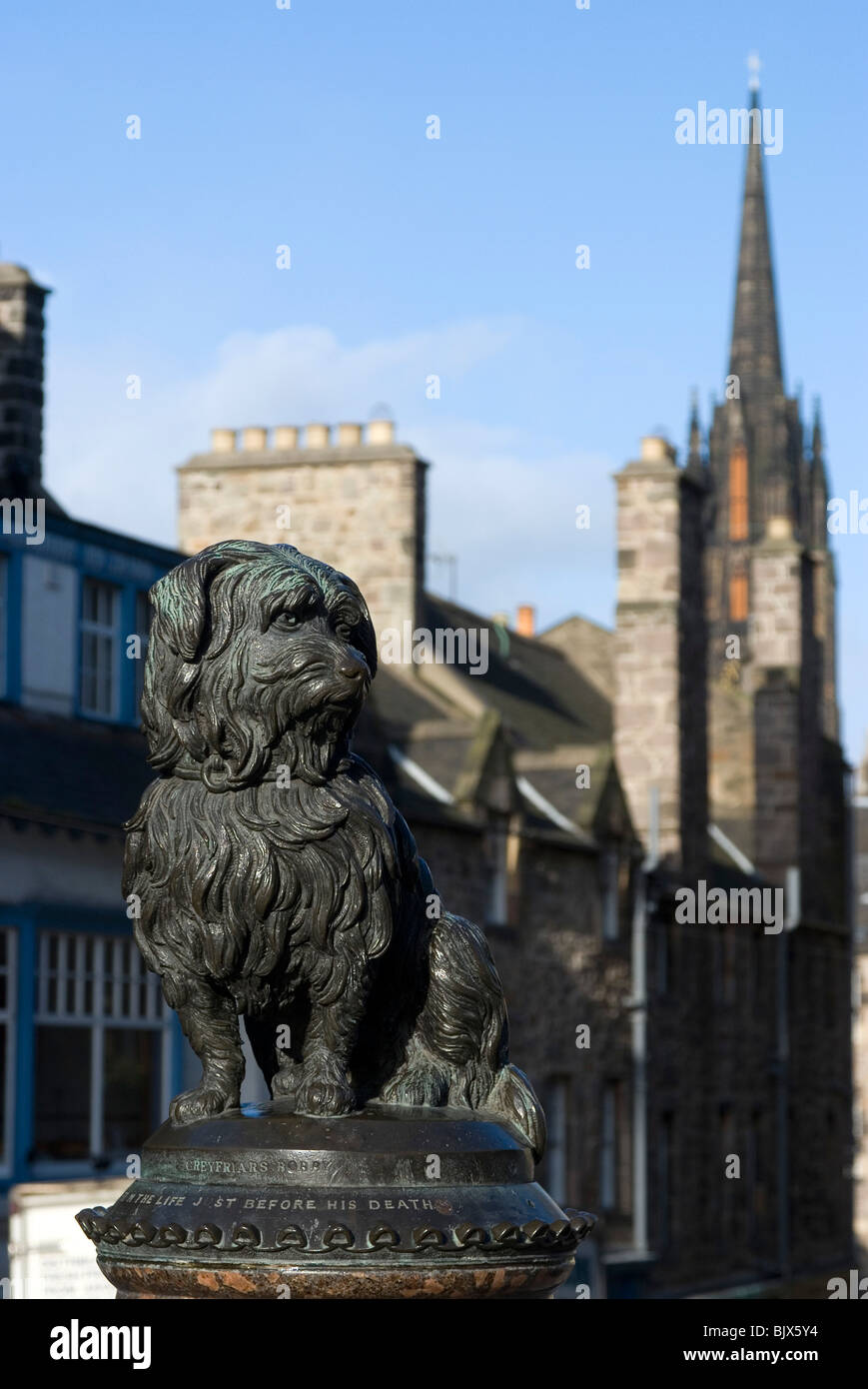 Denkmal für Bobby, die viktorianischen Skye Terrier bekannt für seine legendäre Treue, Edinburgh, Schottland Stockfoto