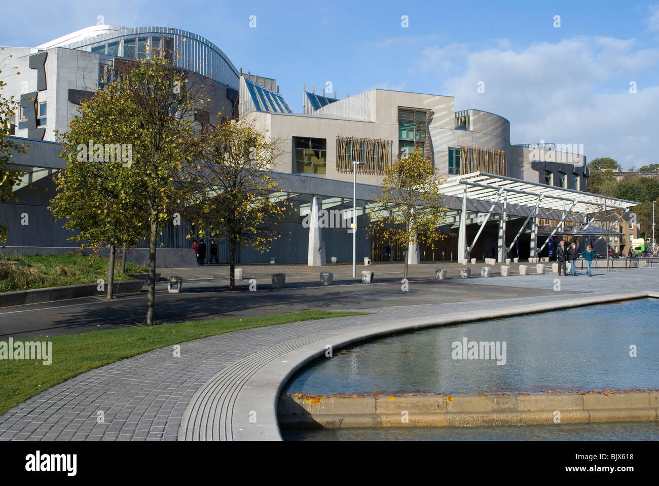 Das neue schottische Parlament (Architekt Enric Miralles), Edinburgh, Schottland Stockfoto