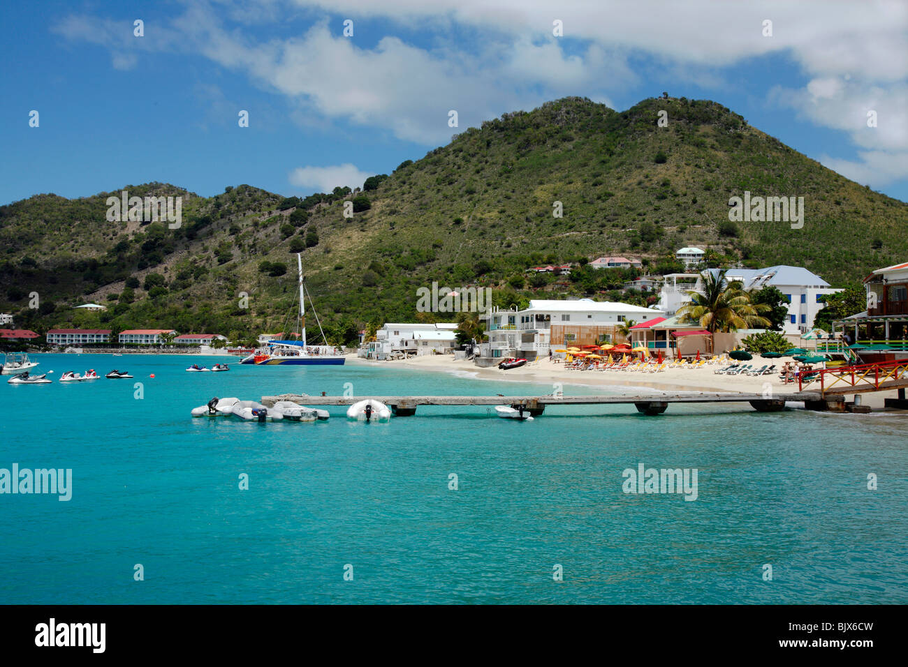 Grand Case Bay, französische Karibik St.Martin. Stockfoto