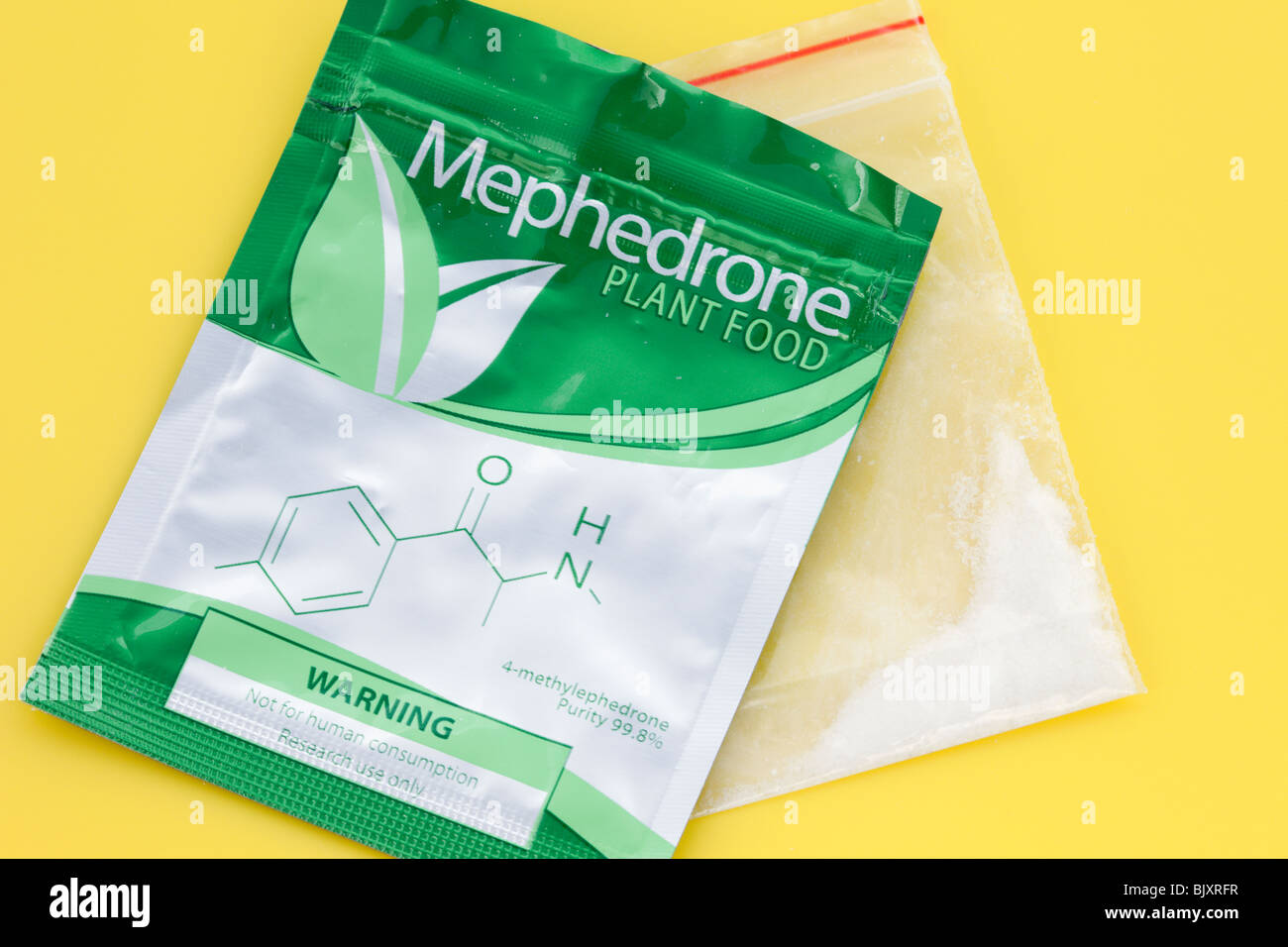 Großbritannien, UK, Europa. 5g Mephedron Paket von 4-Methylephedrone 99,8 % Reinheit zu öffnen Stockfoto