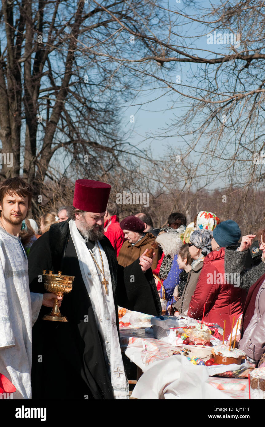 Östlichen Kuchen in einem der Moskau Kirche Segen Stockfoto