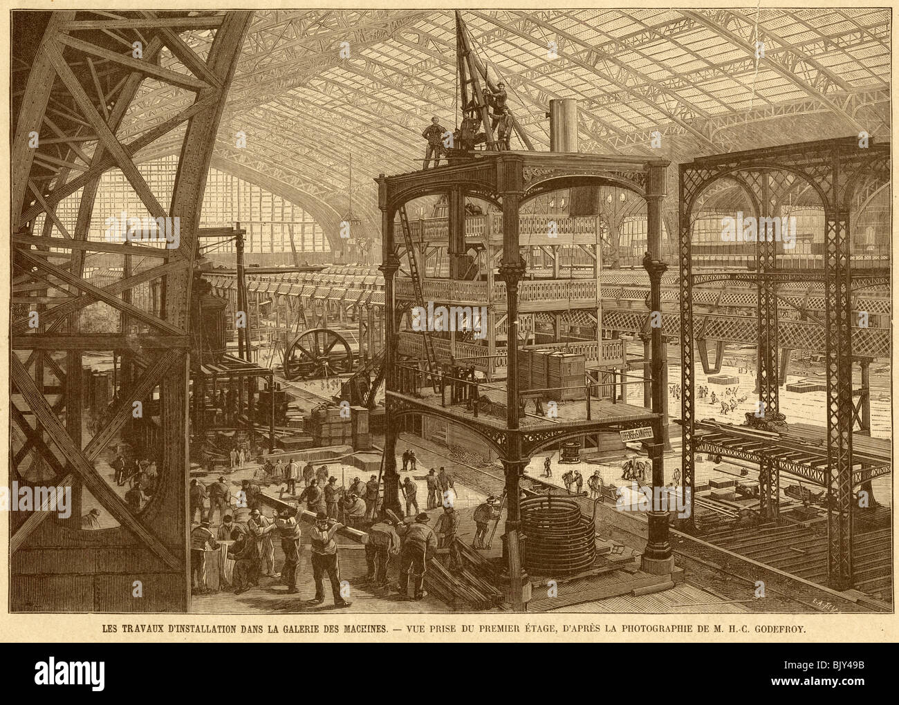 Die Weltausstellung von 1889 wurde eine Weltausstellung in Paris, Frankreich statt. Stockfoto