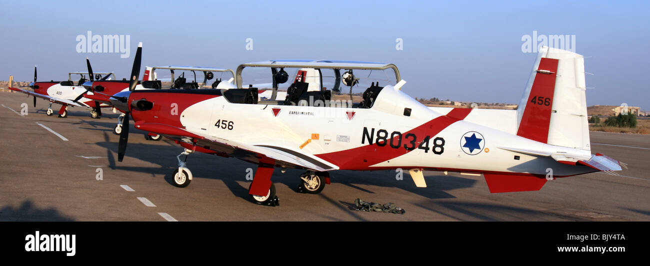 Israeli Air Force Flight Academy Beechcraft T-6A Texan II Stockfoto
