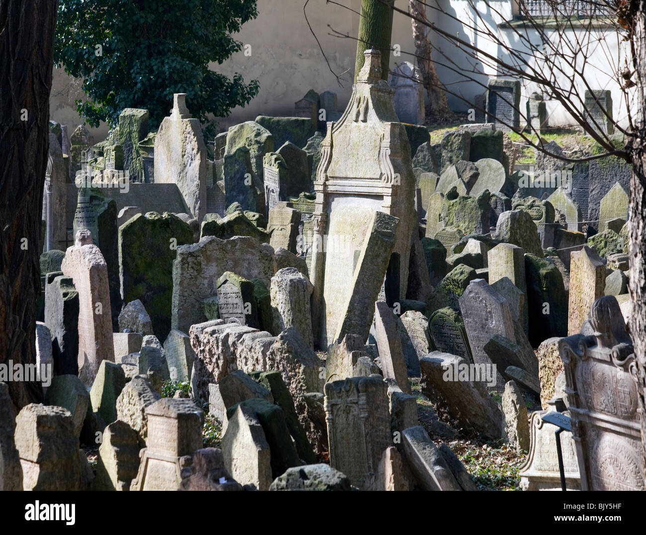 Alter jüdischer Friedhof, Josefstadt (Josefov), Prag, Tschechische Republik Stockfoto