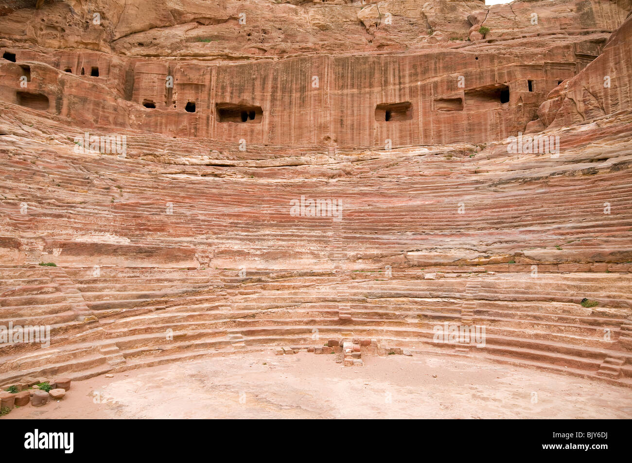 Das Theater, Petra, Jordanien Stockfoto