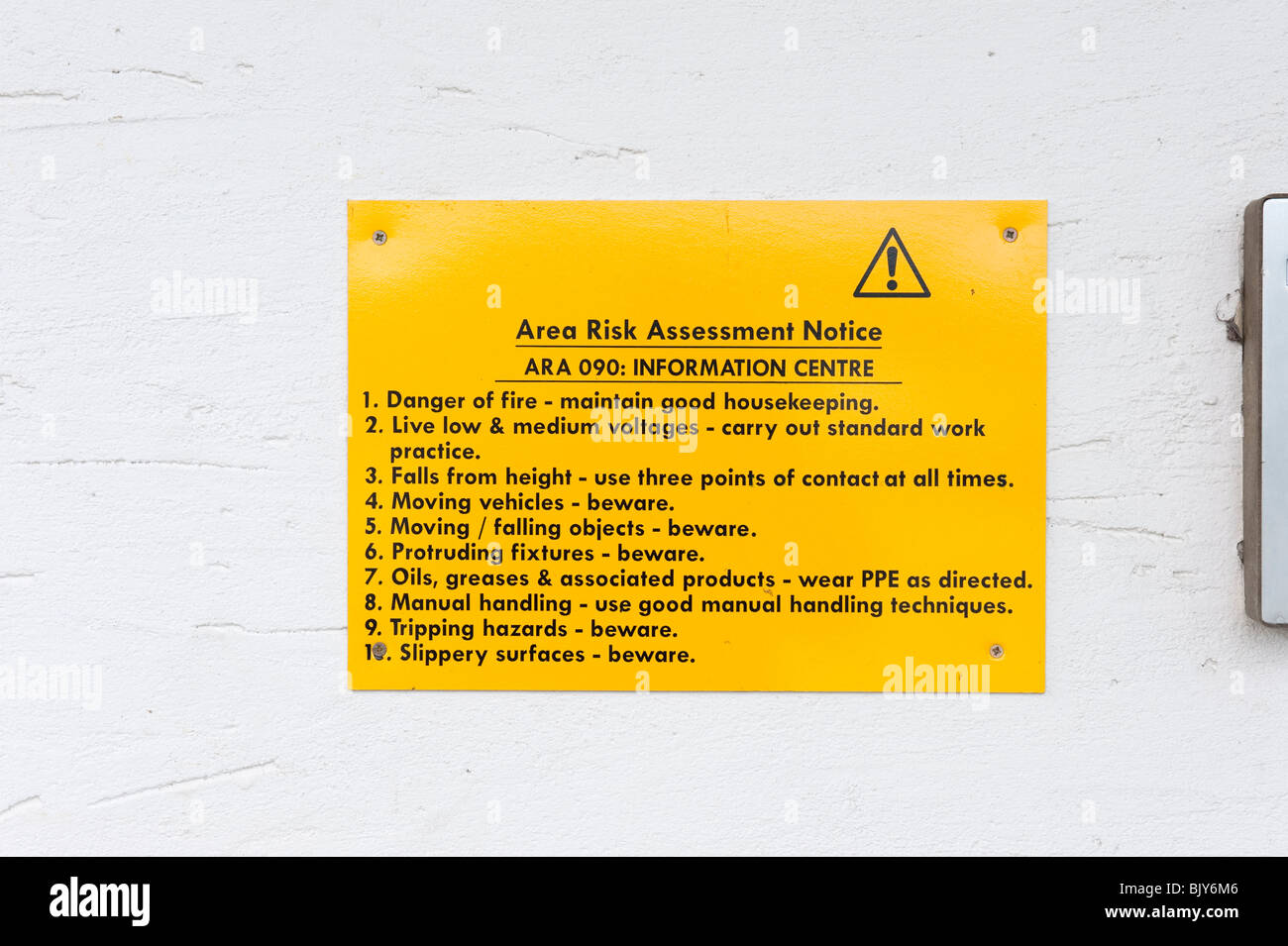 Bereich Besucherzentrum Risiko Bewertung ARA Wylfa Nuclear Power Station Anglesey North Wales UK Stockfoto