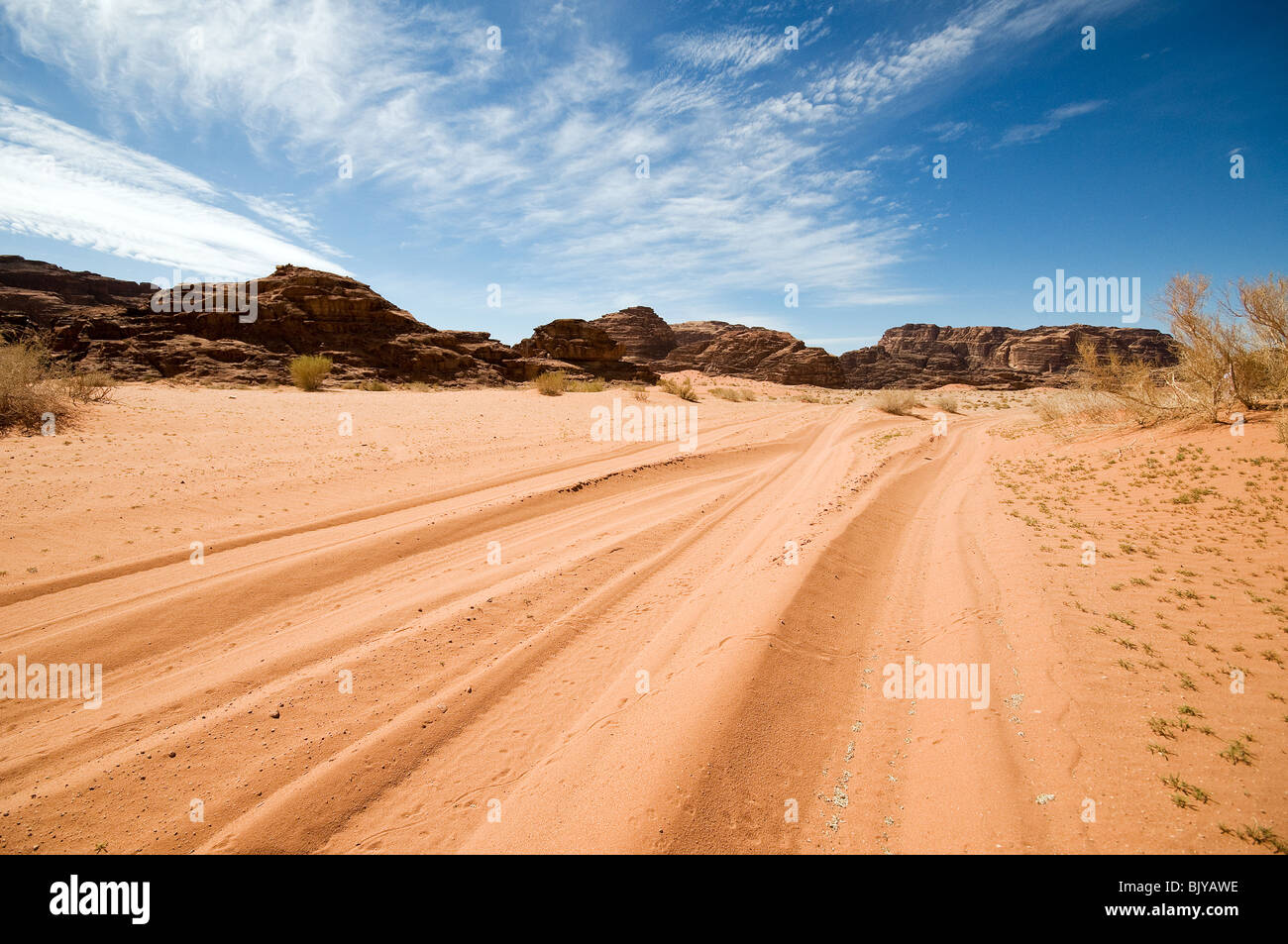 Wadi Rum, Jordanien Stockfoto