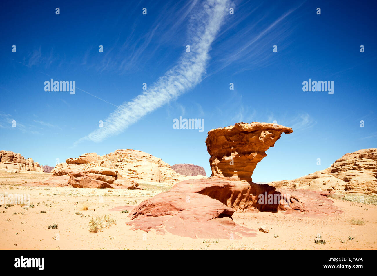 Wadi Rum, Jordanien Stockfoto