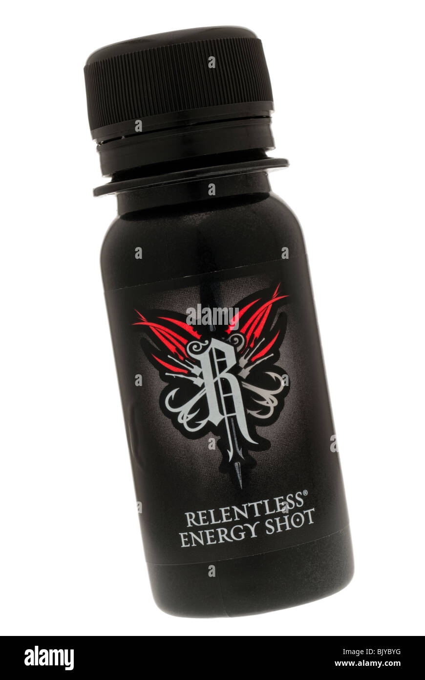 Relentless Energy Shot Drinks Stockfoto