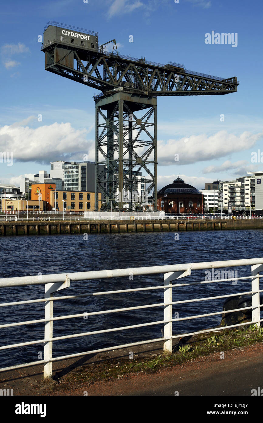 Stobcross Kran / Finnieston Kran / Clydeport Kran, Pacific Quay, River Clyde, Glasgow, Schottland Stockfoto