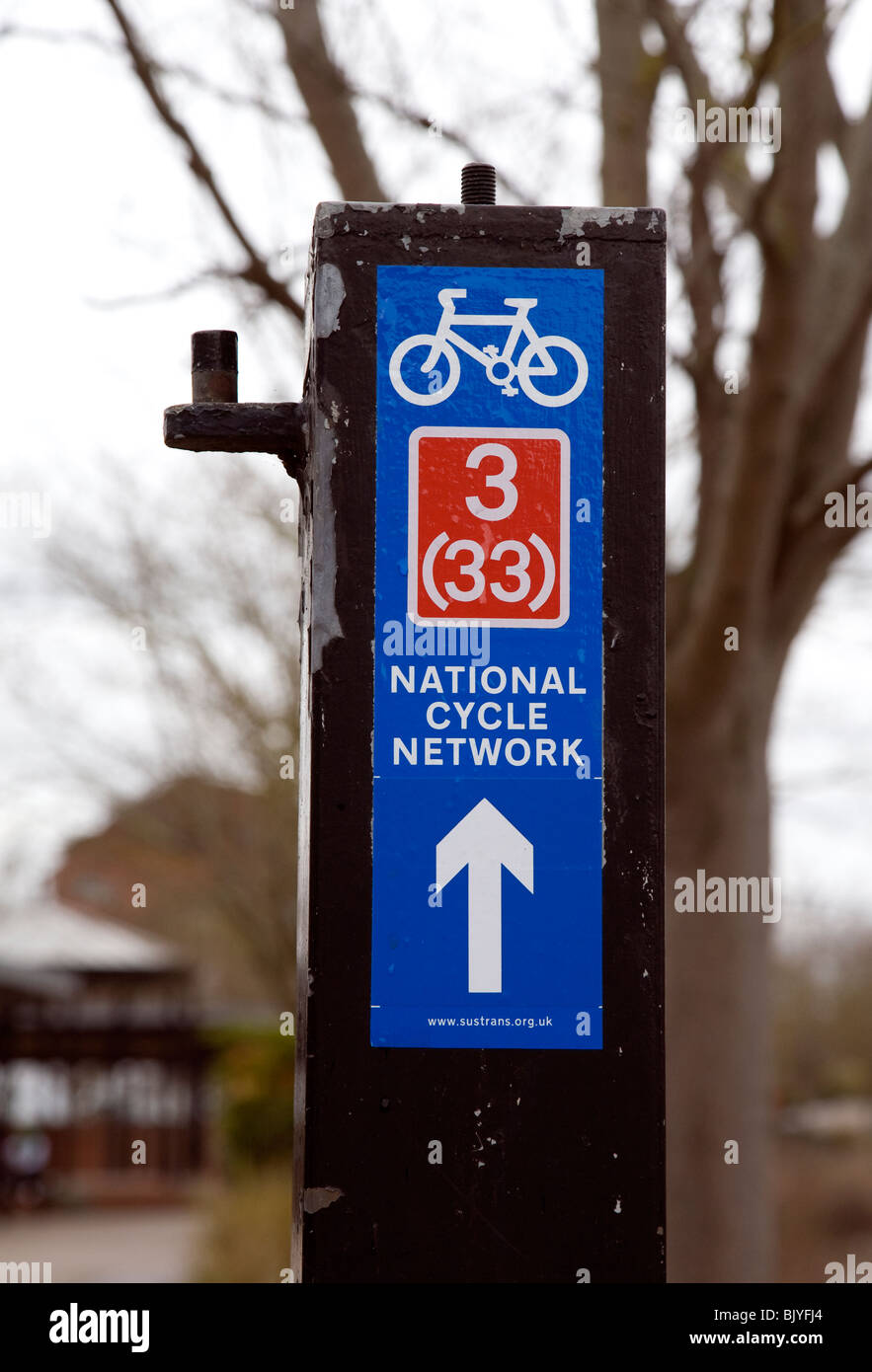 National Cycle Network Schild, England Stockfoto