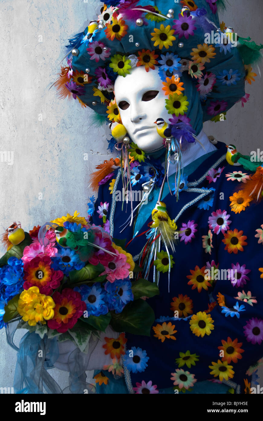 Venedig, Italien, kostümierte Karnevals-Teilnehmer Stockfoto