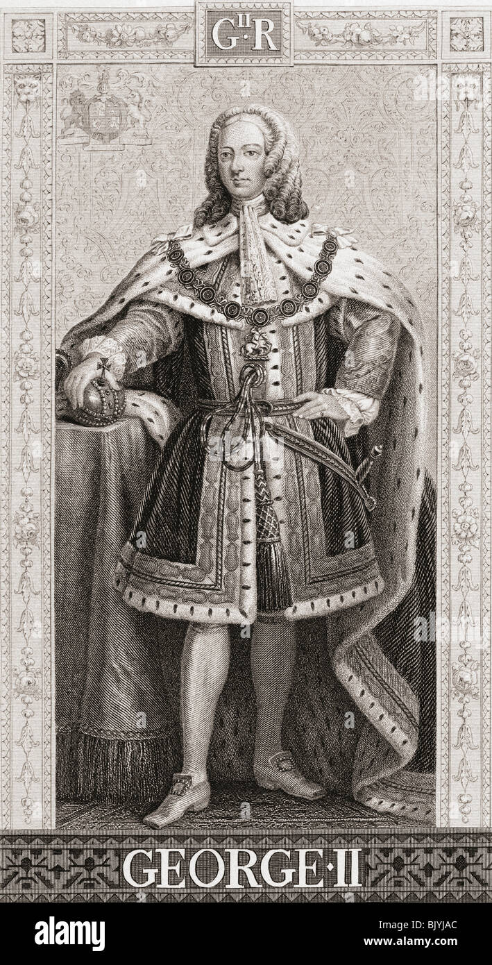 Georg II, George Augustus, 1683-1760. König von Großbritannien und Irland. Stockfoto