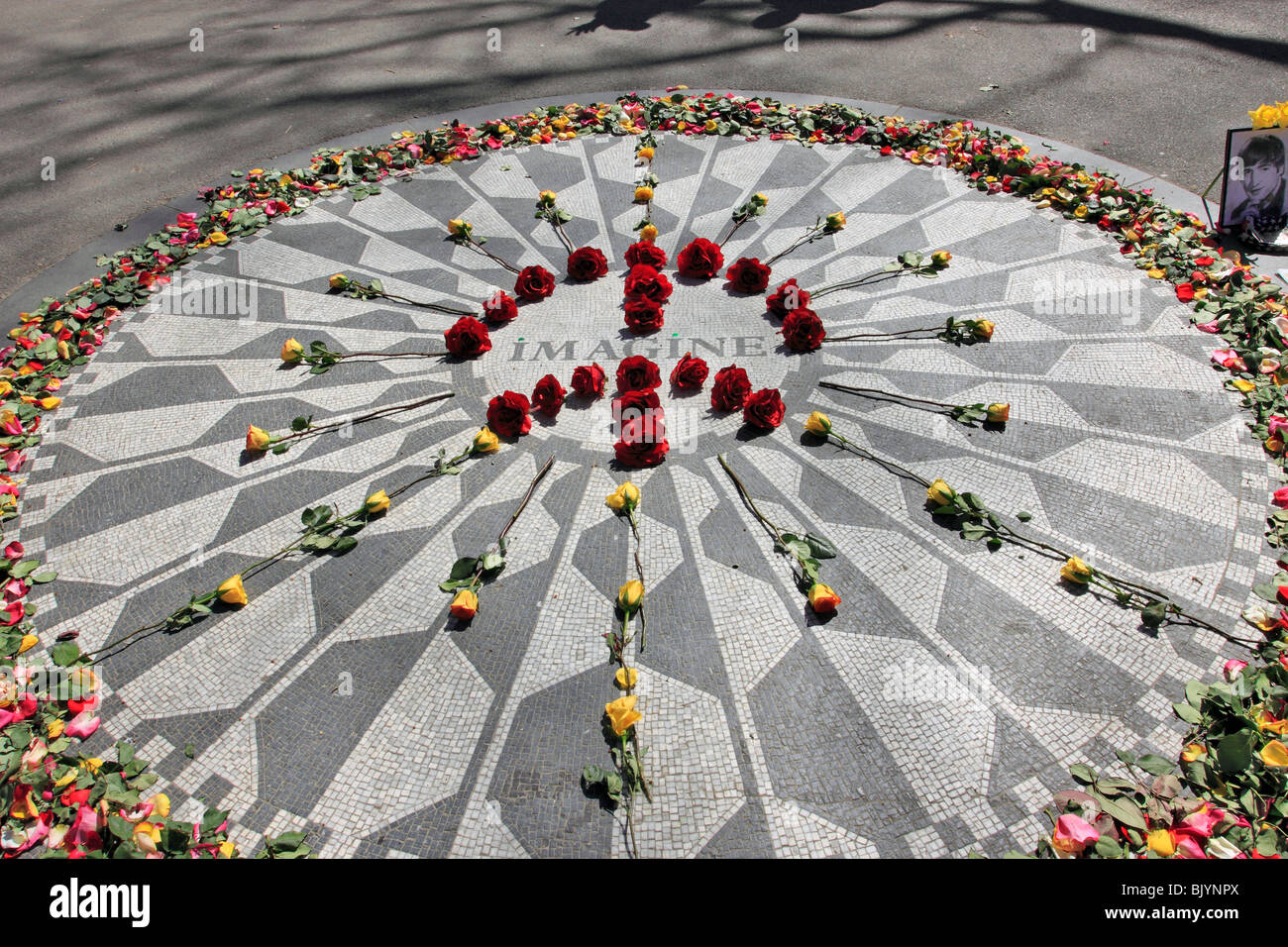Der John Lennon Strawberry Fields Memorial Denkmal, Central Park
