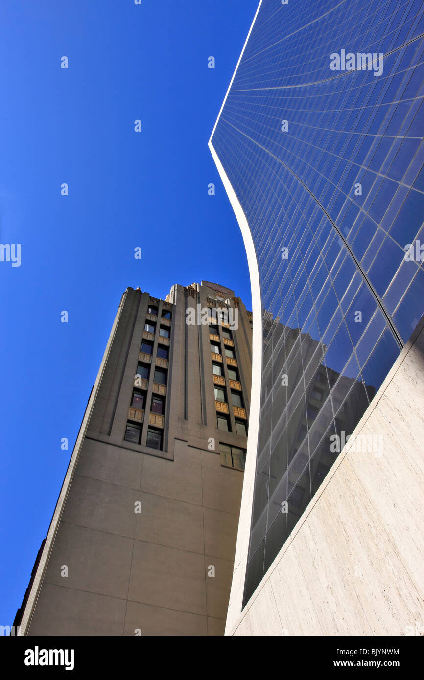 Wolkenkratzer Gebäude auf 57th St., Manhattan, New York City Stockfoto