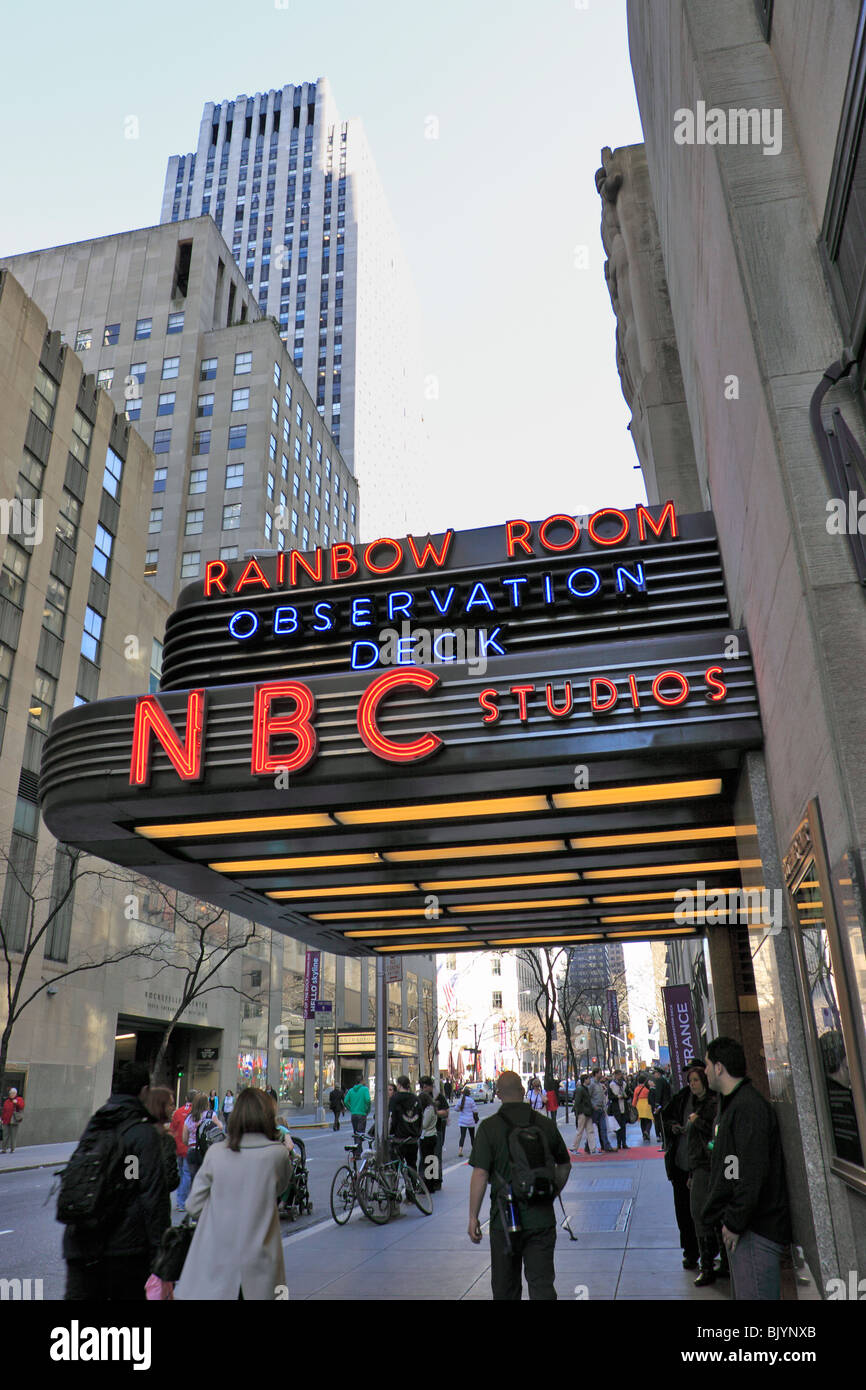 Eingang Zum 30 Rockefeller Center Heimat Der Nbc Fernsehen