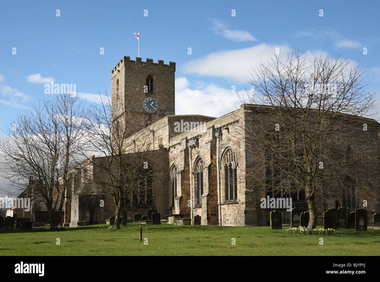 St Mary's church Staindrop, Co Durham, England, Großbritannien Stockfoto