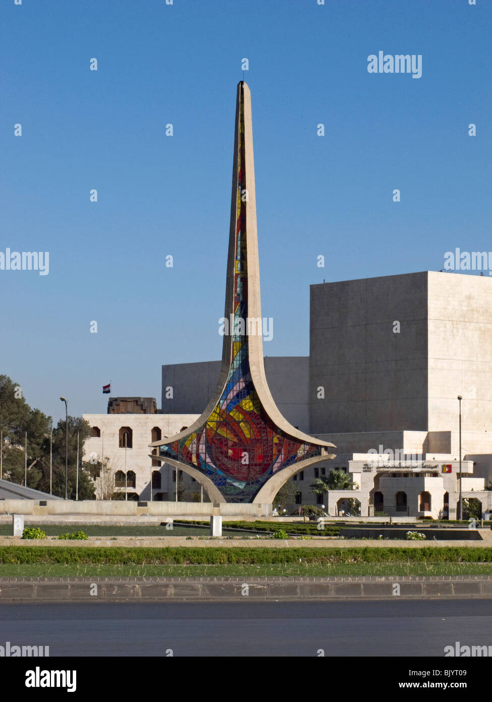 Syrien Damaskus das Schwert in Al Umawiyeen Square Stockfotografie - Alamy
