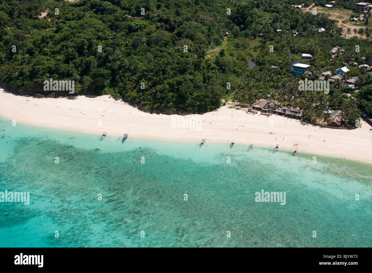 Luftaufnahme von Boracay Inseln in Zentral-Philippinen Stockfoto