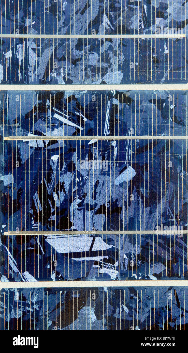 Nahaufnahme des Solarmoduls Stockfoto