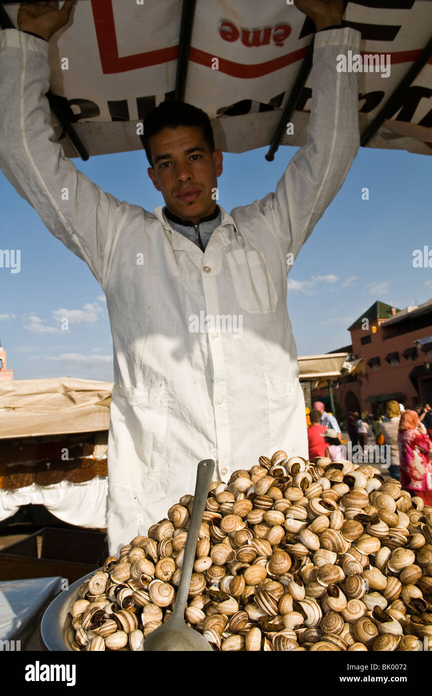 Schnecken sind ein beliebtes Gericht in Marokko. Stockfoto