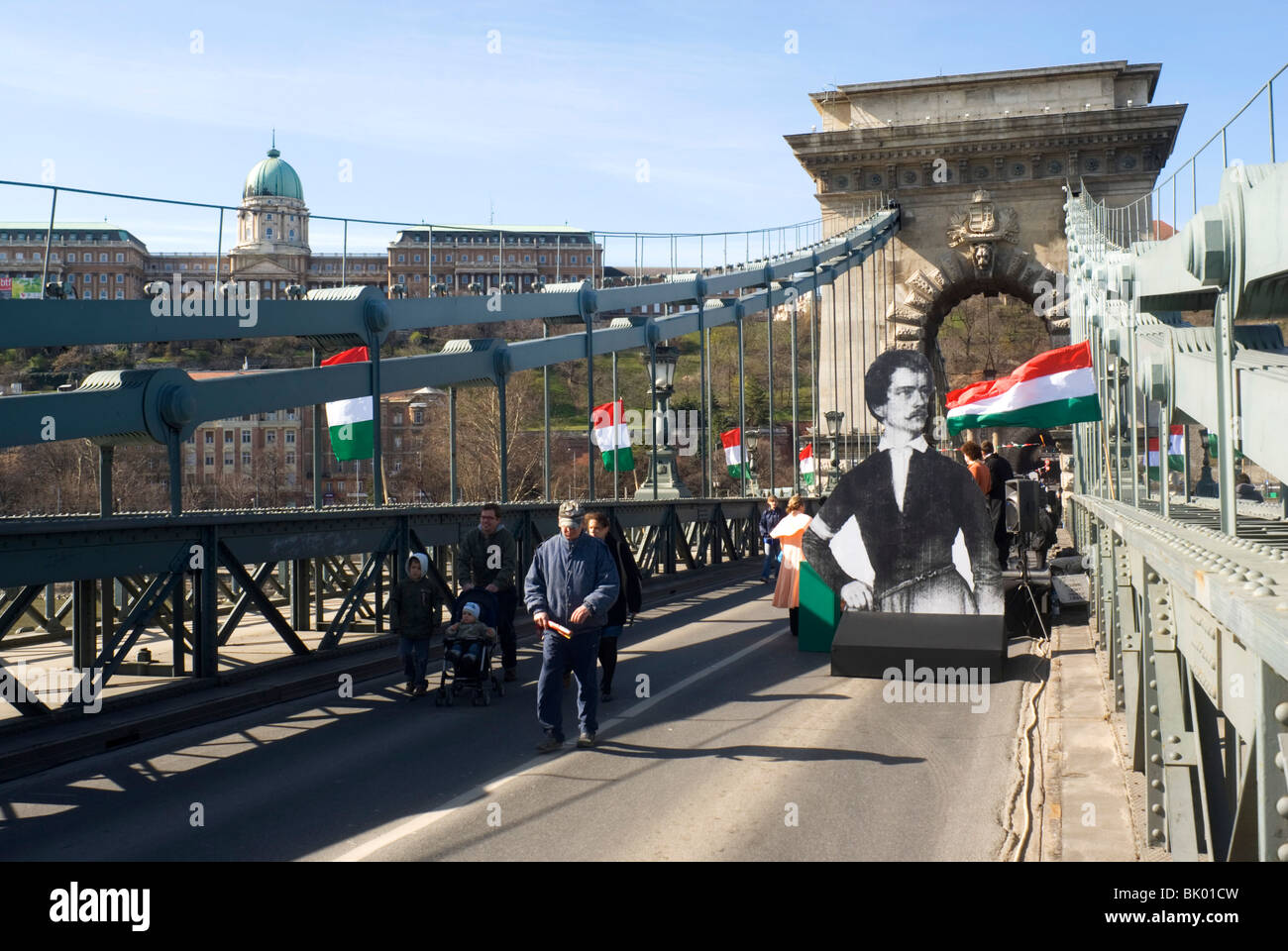 März 15 Feier Budapest Ungarn Europa Stockfoto