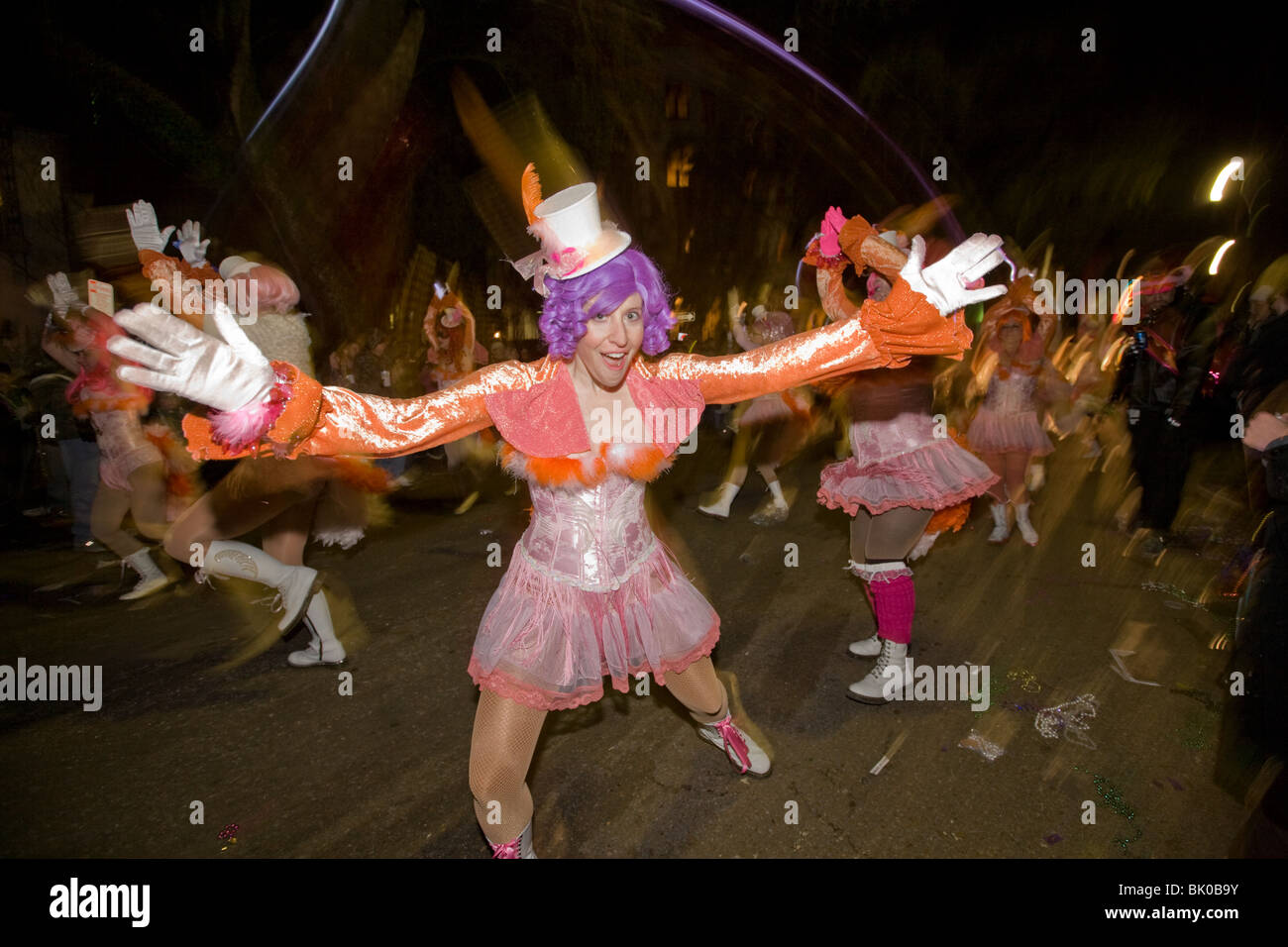 Musen, einer der vielen Paraden der Fastnacht, New Orleans, Louisiana Stockfoto
