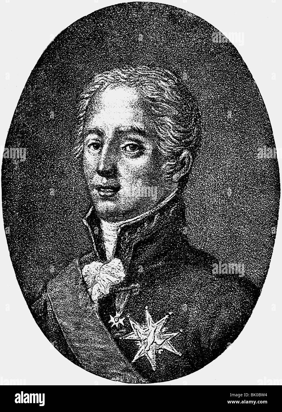 Charles X Philip, 9.10.1757 - 6.11.186, König von Frankreich 16.9.188 - 2.8.1830, Porträt, Holzgravur, 19. Jahrhundert, Stockfoto