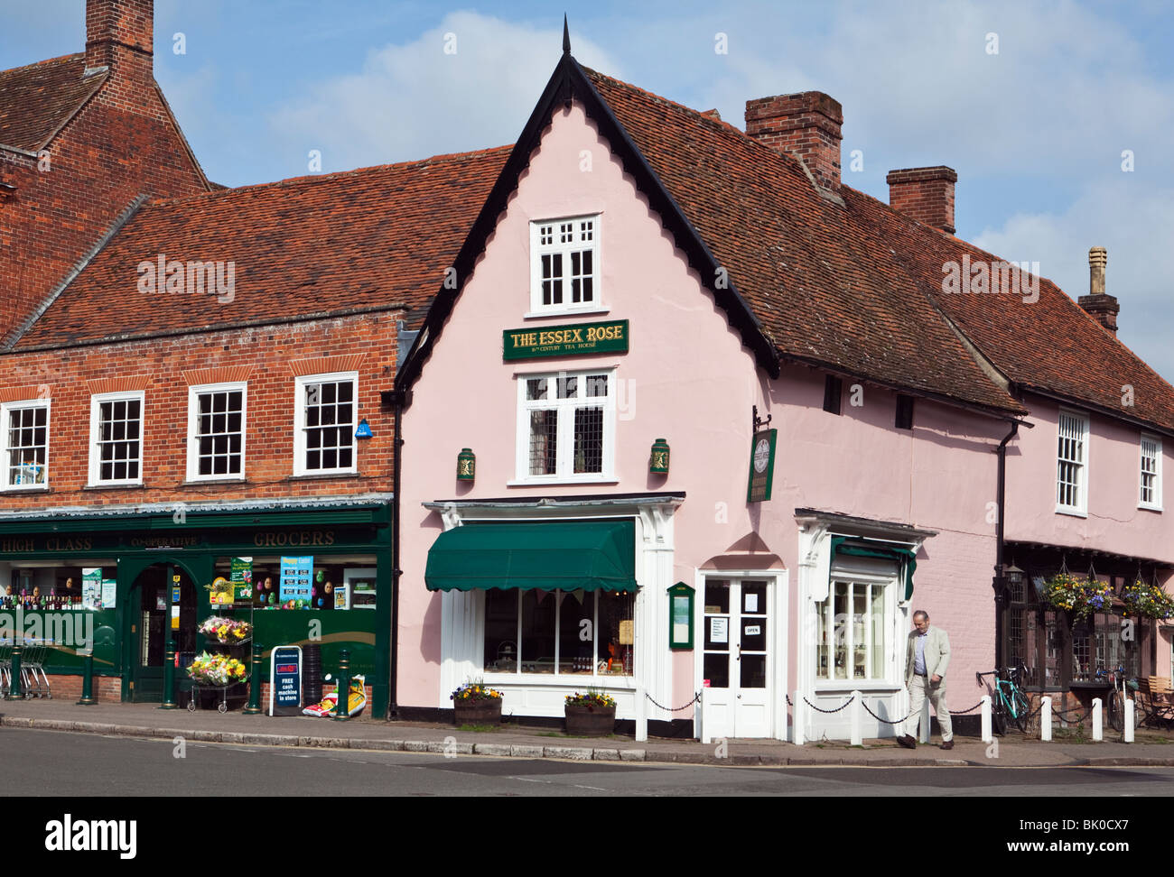 Dorf aus dem 16. Jahrhundert Tee Haus Dedham Essex England Stockfoto