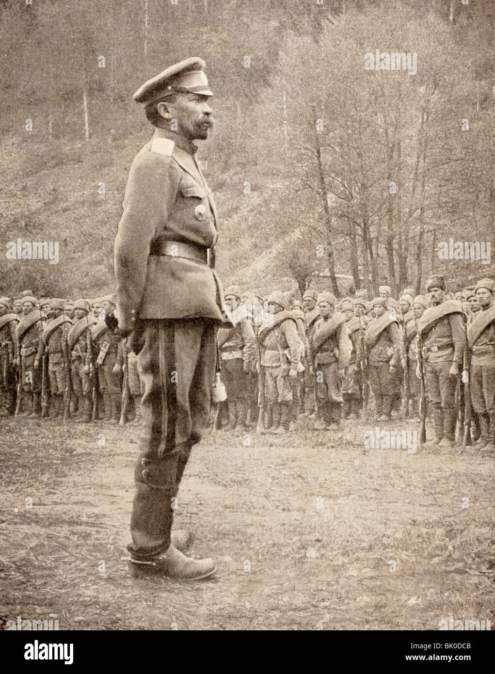 Lavr Georgiyevich Kornilow, 1870 - 1918. Russische Armee allgemein. Stockfoto