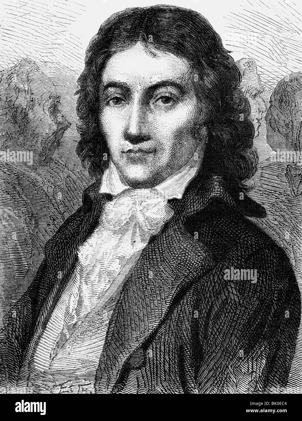 Desmoulins, Camille, 2.3.1760 - 5.4.1704, französischer Journalist und Politiker, Porträt, Holzgravur, 19. Jahrhundert, Stockfoto