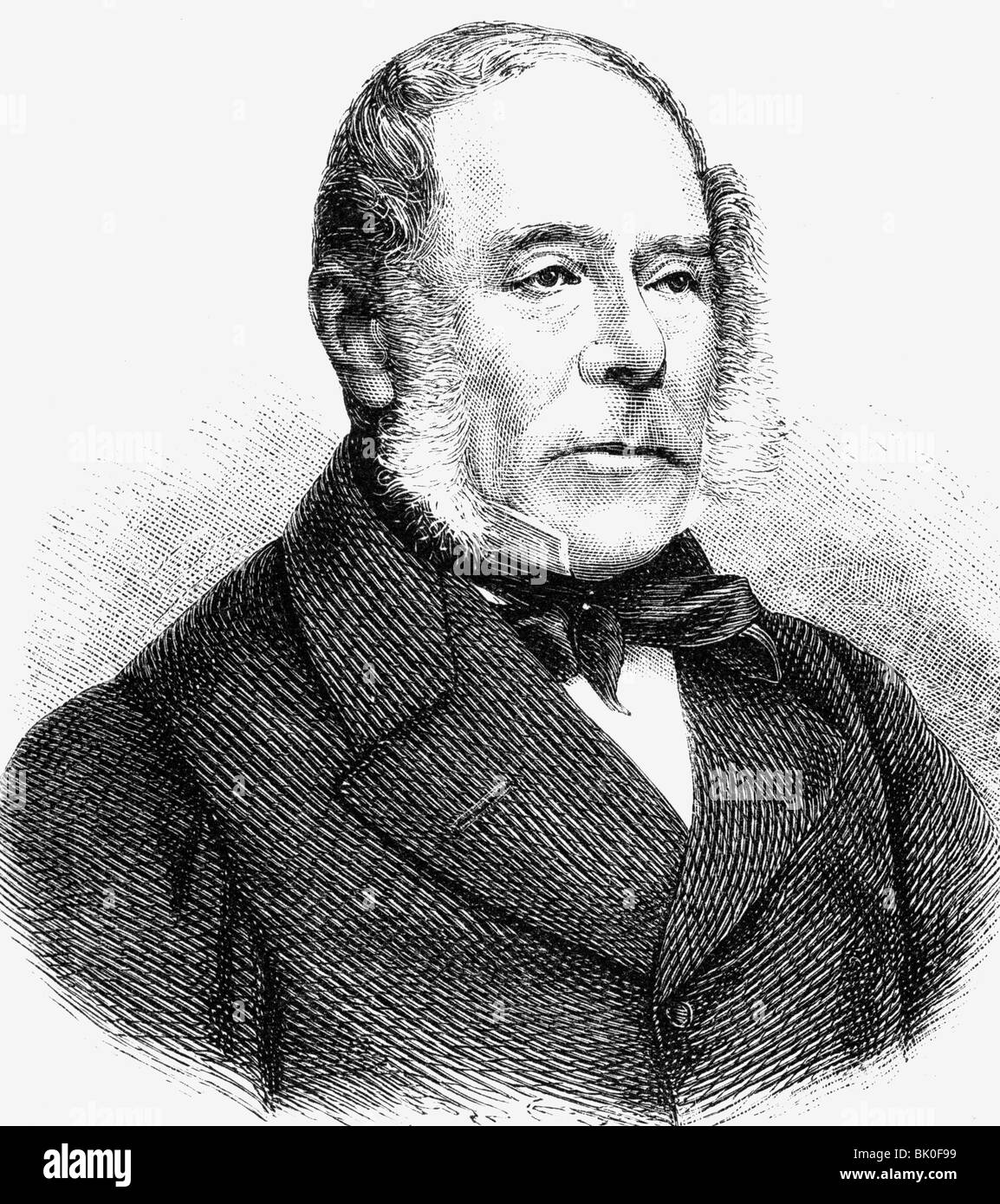 Villiers, George William, 4th Earl of Claredon, 12.1.1800 - 27.6.1870, britischer Politiker (Whigs), Porträt, Holzgravur, 19. Jahrhundert, Stockfoto