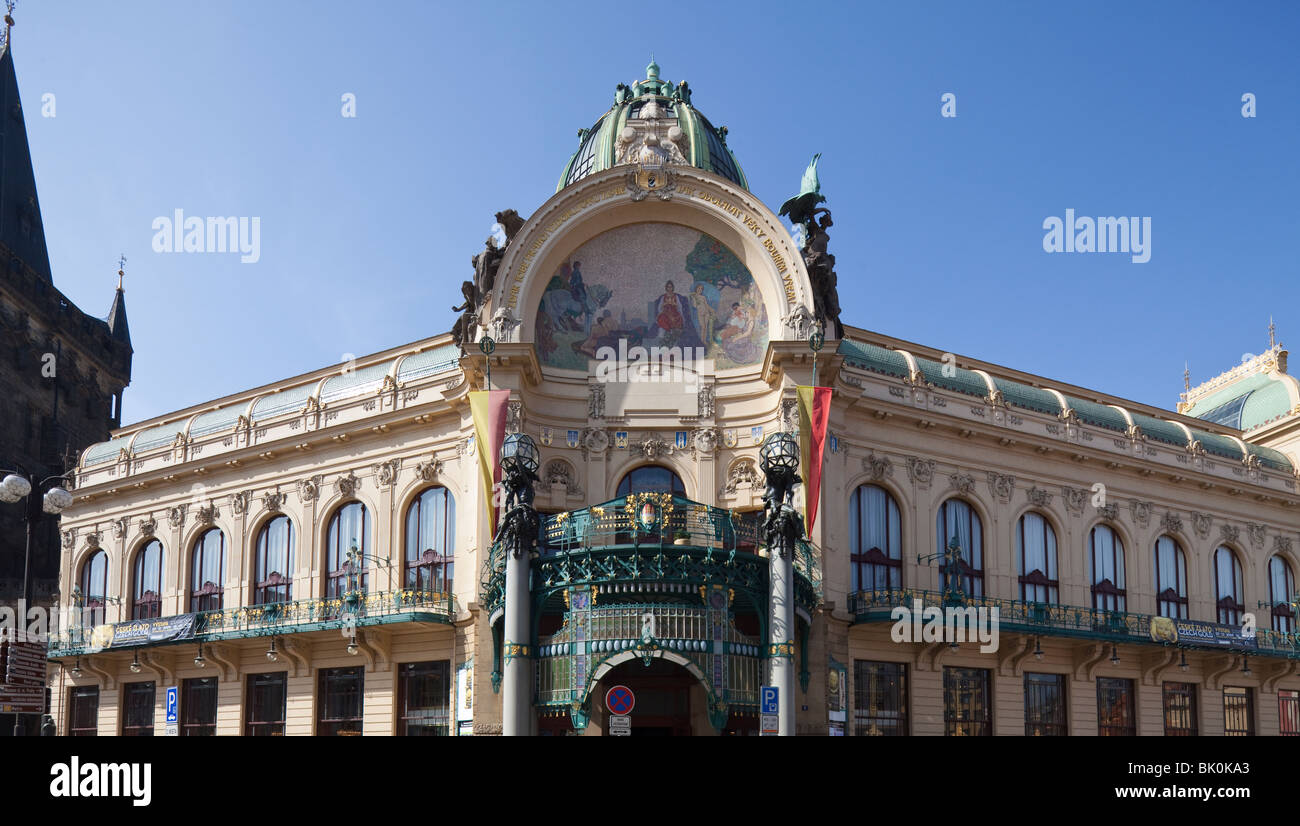 Gemeindehaus, Obecní Dům, Prag, Tschechische Republik Stockfoto